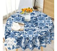 Bold And Brash Round Tablecloths - Flower Table Cloth 150cm, Wrinkle Free Water Stain Resistant Polyester, Home Dinning Kitchen Party Picnic Patio Table Cover 60
