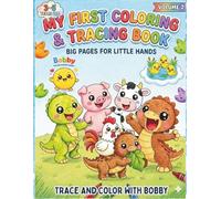 Bold and Easy Coloring Book for Toddlers Paperback - Large Print: 50 Simple and Big Designs for Kids Ages 3-5 (Farm Animals and Cute Dinosaurs Dino)