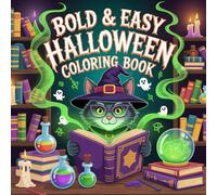 Bold and Easy Halloween Coloring Book: 50 Simple & Spooky Designs for Relaxing Halloween Fun