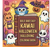 Bold and Easy Kawai Halloween Halloving Coloring Book: 40 unique Pictures to color for young and old