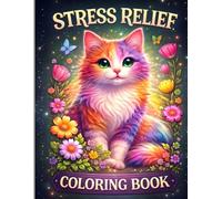 Bold and Easy Stress Relief Coloring Book: Simple and Big Designs for Adults and Seniors featuring Cute Animals, Cozy Spaces, and Nature Patterns for Instant Relaxation | Adults coloring book