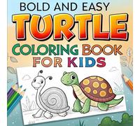 Bold and Easy Turtle Coloring Book for kids