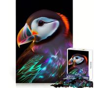 Bold Atlantic Puffin for Adults 1000 Piece Jigsaw Puzzle Logic Ability Quiet Enjoyment Secure Join Great Gift (38X26CM)