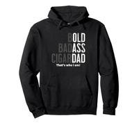 Bold Badass Cigar Dad Gag Funny Fathers Day Husband Birthday Pullover Hoodie