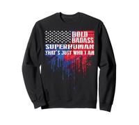 Bold Badass Superhuman Dad Grandpa Fathers Day July 4th Sweatshirt