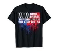 Bold Badass Superhuman Dad Grandpa Fathers Day July 4th T-Shirt