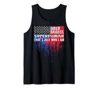 Bold Badass Superhuman Dad Grandpa Fathers Day July 4th Tank Top