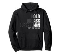 Bold Badass Superhuman Old Man Dad Grandpa Fathers Day Pullover Hoodie