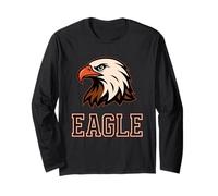 Bold Bald Eagle Simple Cartoon Clean Colorful Happy Long Sleeve T-Shirt