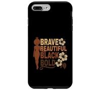 Bold Beautiful Brave Black Girl Afro Melanated Affirmations Case for iPhone 7 Plus/8 Plus