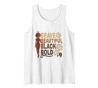 Bold Beautiful Brave Black Girl Afro Melanated Affirmations Tank Top