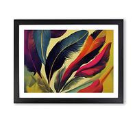 Bold Bird Feathers Framed Print | A4 Black Framed Wall Art | Ready to Hang | Modern Nature Picture | Living Room Bedroom Lounge Office