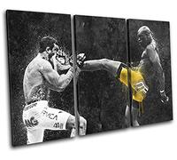 Bold Bloc Design Anderson Silva UFC MMA Grunge Sports 90x60cm Triptych Canvas Art Print 13-8035(00B)