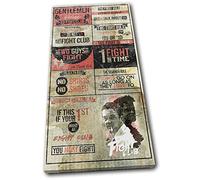 Bold Bloc Design - Boxing Fight Club Rules Hobbies 80 x 40 cm - Canvas Art Print Box Framed Picture Wall Hanging - Handmade in the UK - Framed and Ready to Hang - Canvas Art Print