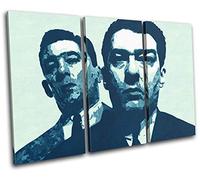 Bold Bloc Design Kray Twins Abstract Iconic Celebrities 60x40cm Triptych Canvas Art Print 13-2686(00B)