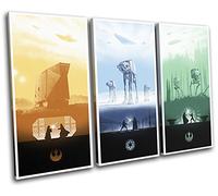 Bold Bloc Design Star Wars Trilogy Posters Movie Greats Total Size 60x40cm Triptych Canvas Art Print 13-2448(00B)