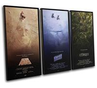 Bold Bloc Design Star Wars Trilogy Posters Movie Greats Total Size 90x60cm Triptych Canvas Art Artwork Print 13-2449(00B)
