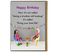 Bold & Bright - Funny Birthday Card - 'Living Your Best Life' - Hilariously Funny Cards - Cheeky Cards For Him Her Friends - Sold by Brainbox Candy