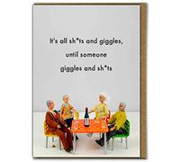 Bold & Bright - Funny Birthday Card - 'Shits And Giggles' - Hilariously Funny Cards - Cheeky Cards For Him Her Friends - Sold by Brainbox Candy