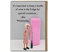 Bold & Bright - Funny Birthday Card - 'Wine Wednesday' - Hilariously Funny Cards For Women - Cheeky Cards For Her Girls Ladies Friends Partner - Novelty Humour Cards