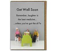 Bold & Bright - Get Well Soon Card - 'The Shits' - Hilariously Funny Cards - Cheeky Cards For Him Her Friends - Sold by Brainbox Candy