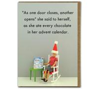 Bold & Bright - Hilariously Funny Christmas Cards - 'Advent Doors' - Cheeky Seasonal Xmas Cards - For Her Women Ladies Friends - Festive Humour - Sold by Brainbox Candy