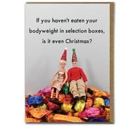 Bold & Bright - Hilariously Funny Christmas Cards - 'Selection Box' - Cheeky Seasonal Xmas Cards - For Him Her Men Women Friends Family Partner - Festive Humour