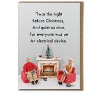 Bold & Bright - Hilariously Funny Christmas Cards - 'Twas The Night Before' - Cheeky Seasonal Xmas Cards - For Him Her Men Women Friends Family Partner - Festive Humour