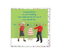 Bold & Bright - Hilariously Funny - Wedding Card - 'Let's Celebrate' - Cheeky Card For Happy Couple Bride Groom