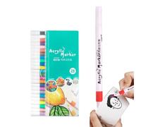 Bold color acrylic markers - Assorted Acrylic Marker Kit, Fine Tip Paint Pens | Permanent Coloring Markers, Creative Art Tools for Rock, Glass, Fabric, Metal, Wood, Ceramic, and Crafts