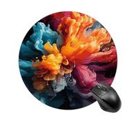 Bold Color Mix Mouse Pad Round Laptop Mouse Mat Cute Computer Mousepad Keyboard Pad Non-Slip Desk Pads for Gaming Office Work Home