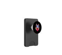 Bold Colorful Geometric Wolf Portrait PopSockets PopWallet for MagSafe