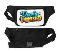 Bold Colorful Hand Lettering Art Design Unisex Waist Bag Black