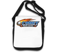 Bold Comet Traffic Control Logo Design Shoulder Bag White