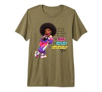 Bold Confident Unapologetically Me Melanin Queen Afro Slay Premium T-Shirt