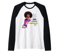 Bold Confident Unapologetically Me Melanin Queen Afro Slay Raglan Baseball Tee