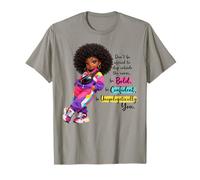 Bold Confident Unapologetically Me Melanin Queen Afro Slay T-Shirt