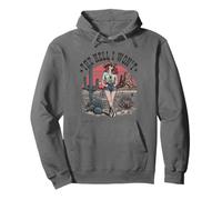 Bold Country Cowgirl Saying The Hell I Won’t Vintage Rodeo Pullover Hoodie