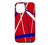 Bold Dark-Blue Diagonal Lines White Accents Case for iPhone 12 mini