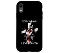 Bold Died for Me Live For Him Jesus Street Wear Graphic Tee Case for iPhone XR