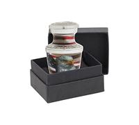 BOLD & DIVINE Beautiful Bald Eagle with Flag Small Keepsake Urns | For Human and Pet Ashes| With Velvet Bag & Funnel - 1 Quantity