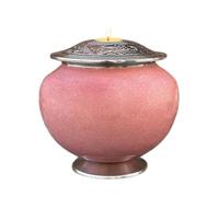 BOLD & DIVINE Candle Cremation Urn for Human Ashes - Large Pink Candle Urn - Decorative Urn for Ashes Display at Home - Beautiful Modern Adult URN for Funeral, Burial, Female or Pets