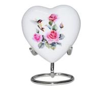 Bold & Divine Hummingbird Heart Urn - Mini Keepsake Urn with Stand & Premium Box - Perfect for Adults & Infants
