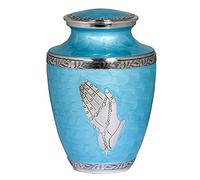 BOLD & DIVINE Modern Pearl Mint Cremation Urn | Large | 200 cubic Inches | For Human Ashes Adult Memorial, Burial, Funeral Cremation Urn