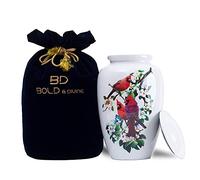 BOLD & DIVINE Red Cardinal Cremation Urn | Human Ashes Adult Memorial urn, Burial, Funeral Cremation Urns | 200 Cubic Inches Adult