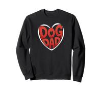Bold Dog Dad Heart Graphic For Proud Pet Loving Men Sweatshirt