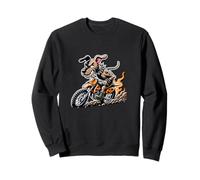 Bold Dog On Motocross Bike Fearless Rider Sweatshirt