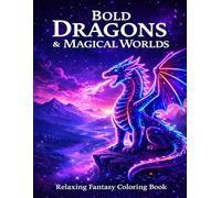 Bold Dragons & Magical Worlds: Relaxing Fantasy Coloring Book