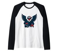 Bold Eagle of Courage and Determination Raglan Baseball Tee