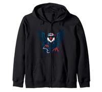 Bold Eagle of Courage and Determination Zip Hoodie